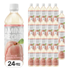 아미노리젠 마그네슘 워터 제로슈거 아미노산 복숭아맛 이온 음료, 24개, 500ml