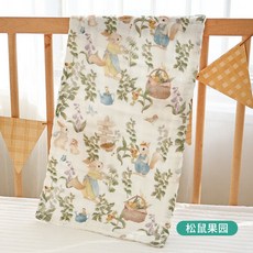 桃園出貨 口水巾 夏季薄款嬰兒三角巾 防水圍兜 嬰兒口水巾紗布毛巾兒童小方巾純棉 口水巾嬰兒全棉360吸水圍嘴非防水新, 松鼠果園-童巾【25*50cm】, 1個