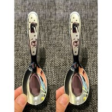 KOM兒童316不鏽鋼餐具便攜組 短柄 幼兒園 可愛卡通 3-7歲適用 1個 湯匙 叉 勺子, kom鯨魚匙2 隻（無盒）, 湯匙, 叉, 勺子