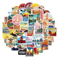 포트렘 캐리어스티커 노트북스티커 꾸미기, 1세트, 02_랜드마크