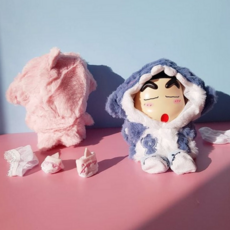 솜 인형옷 귀여운 아이돌 인형의상 20cm 인형옷 상의 신발 갈아입히기 애착인형 인형의류 플레이 코스튬, 핑크 3종세트