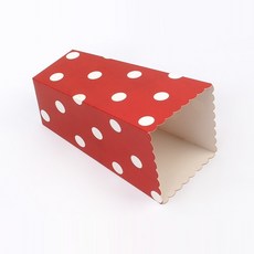 긴종이컵 네모종이컵 디저트종이컵 팝콘컵 사각종이컵 땡땡이, 1개, 1개