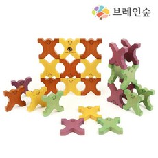 어린이 두뇌발달 사람쌓기 도미기 놀이24p 균형감각 유아교구 집중력 놀이교육