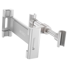 WiWU 車載頭枕平板伸縮支架, 銀色, 1個