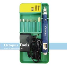 章魚牌 Octopus 筆型刻磨機 18件組 254.600 寵物磨甲機 美甲工具 模具拋光 (含稅), 1個, 藍色