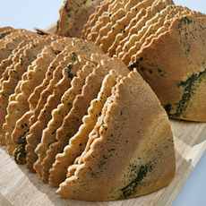 완도산 수제 다이어트 간식 센베이 부채꼴 파래 전병 대용량, 1세트, 1.2kg