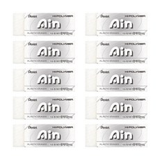 펜텔 아인 뭉쳐지는 지우개 대형, 10개, White (아인 지우개 대형)