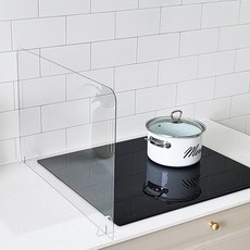 인덕션가드 투명 가림막 가스렌지 커버 기름튐방지 칸막이 물막이 3T, 1개