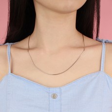 뱀줄 스네이크 체인 기본 패션 심플 무알러지 실버 목걸이 캔디플래닛