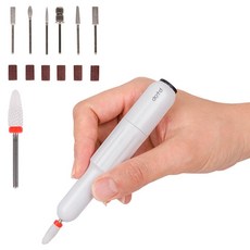 닷드 젤네일 네일드릴 7종 비트, 화이트, 1세트