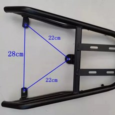 오토바이 짐받이캐리어 랙 배달 프레임 라이더 바이크, 1, S. 사이즈 28x22