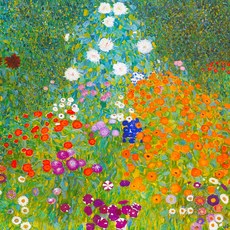 명화 인테리어 캔버스 그림 액자 클림트 꽃 정원, 22*22cm