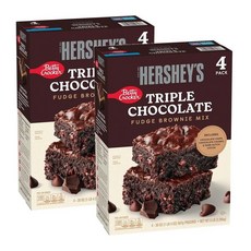 Betty Crocker 베티크로커 허쉬 트리플 초콜릿 퍼지 브라우니 믹스 2.26kg, 2개