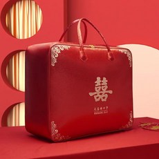 빨간색 웨딩 이불 보관 가방 휴대용 면 축하, R. 빅데이(새틴옥스포드 독점 만바늘 자수)