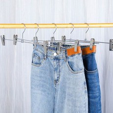 바지 슬랙스 정장 10P 옷장 걸이 유지 정리 팬츠 16340EA 1(PC), 실버, 1개