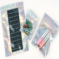 더블유몰 반투명 홀로그램 소분 포장 지퍼백 다용도지퍼백, 7.5x10cm