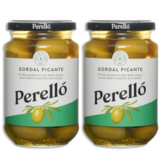 페렐로 고달 피칸테 올리브 병(유리), 350g, 2개