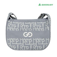 그린조이 여성 복주머니 로고폰트 크로스G백, 그레이