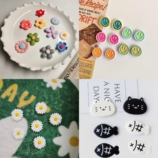 에이앤우 냉장고 현관문 메모와 사진을 예쁘게!!! 인테리어 자석 세트, 데이지 6P