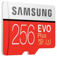 삼성 256GB EVO 플러스 클래스 10 UHSI 마이크로SDXC U3와 어댑터 MBMC256GA
