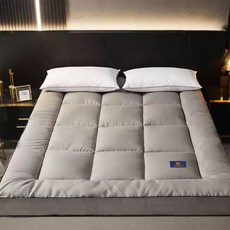 OYEAH 통세탁 사계절 푹신하고 두꺼운 침대 토퍼, 라이트 그레이