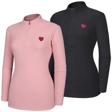 <스타일랑> (1+1) 여성 겨울 프리미엄 고밀도 기모 반집업 티셔츠