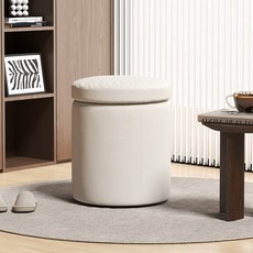 소하임 베이직 수납 스툴, 베이지, 1개