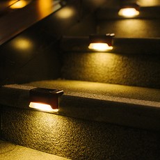 태양광 정원등 계단등 엣지등 led 태양열 조명등 벽등 계단 외부 조명 모서리 센서등, 01_노란빛(1P)