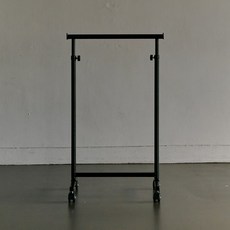 템퍼드 스탠다드 ST3 매장용 이동식 높이조절 행거, 블랙