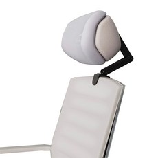 Precious Evyday 듀얼 c 곡면 업그레이드 목받침 의자 헤드레스트, 화이트그레이, 1개