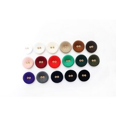 의류부자재 TC 돼지코 싸개단추 40칼라 다섯개[15.18.20], 15mm, 5개, 골드흰색