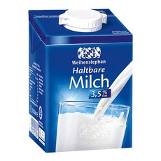 Weihenstephan 바인슈테판 UHT 밀크 3.5% 팻, 4개, 500ml