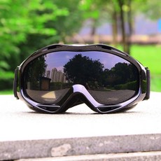 柱麵成人滑雪護目鏡，雙層防霧防風雪地眼鏡，臺灣出貨，滑雪裝備可開發票, 黑框（灰片）, 1個