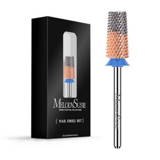 네일드릴비트 정리 셀프 전문가용 멜로디수지 테이퍼드 배럴 네일 드릴 비트 332 카바이드 텅스텐 매니큐어 페디큐어 큐티클 젤 폴리싱에 적합 기술자용 비트및 로즈 골드 시리즈 비, Medium-M, Tapered Barrel Bit, 1