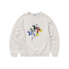 THISISNEVERTHAT TNT_Mickey_Bounce Crewneck Light Heather Grey