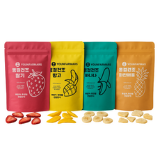 동결건조 딸기칩 파인애플칩 망고칩 바나나칩 세트 무첨가 무설탕, 1개, 160g