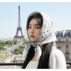 대형반다나 페이즐리 손수건 순면