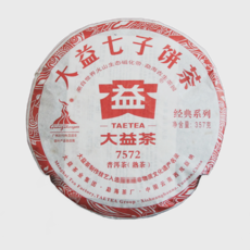 2010년 대익 7572 001 배치 357g 보이 숙차 윈난 토산품 고목 첫 수확, 1개, 1개입