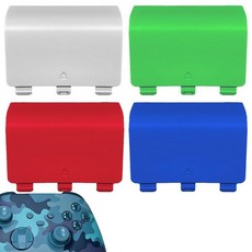 Mingxiong Xbox 시리즈 X/S 컨트롤러용 배터리 커버 4개[Xbox One 및 X/S용 아님] 뒷면 도어 S X 교체 쉘 수리 부품(블랙 & 화이트) 31005, 4가지 색상