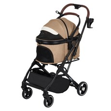 JöPet 寵物推車 三合一多功能寵物外出推車 寵物提籃 車用寵物籃, 荒漠土, 1個