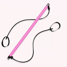 까마느 필라테스 짐 스틱 탄성 로프 피트니스 스쿼트 훈련, 핑크, 1개