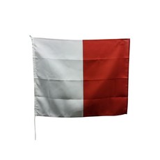 국제 신호기 H 75x90cm 코드 기 H 보트 기 Code flag 직물 폴리에스터, 1개, RED+WHITE