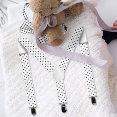 키즈멜빵 학예회 졸업식 남자 멜빵 서스펜더 화이트oto1+6jWs