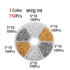 뚱보 3종색상 나사형 9핀 부자재, B-9핀 혼합색상, 1박스