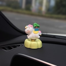 馬年陶瓷小馬汽車擺件車載中控儀表臺車內裝飾品女神, 馬上輕鬆旋轉擺件
