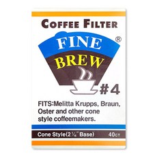 파인브루 커피 여과지4 (5-7인용), 2개, 40개입
