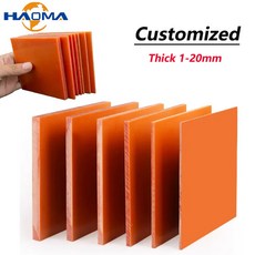 주황색 빨간 베이클라이트 절연체 수지 페놀 저항 절연제와 1MM 20MM 고열, 150x150x8mm 1Pc