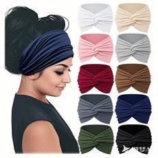 彈力髮帶 寬邊頭帶 瑜伽吸汗頭帶 時尚束髮帶 髮飾, 5, 1個