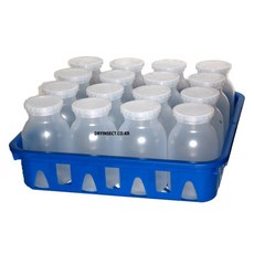 장수풍뎅이 사슴벌레 유충병(신품) + 받침대(중고품) 세트, 1개, 파란색