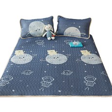 D-COOL 涼感乳膠保潔墊 水洗機洗 適合嬰幼兒、寵物、產後及特殊人群, 防水太空星球款-防水TPU+涼感贈送枕套, 2cm